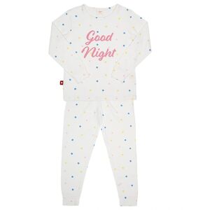 Volltreffer - Schlafanzug Multicoloured Dots 2-teilig In Weiß/rosa, Gr.98
