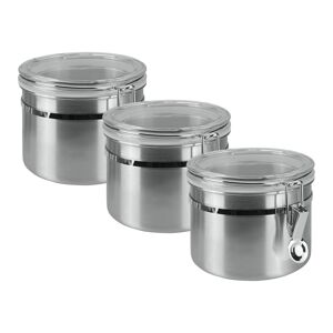 Vorratsdose Metaltex Lebensmittelaufbewahrungsbehälter Gr. H: 9,2 Cm, Silberfarben Vorratsdosen