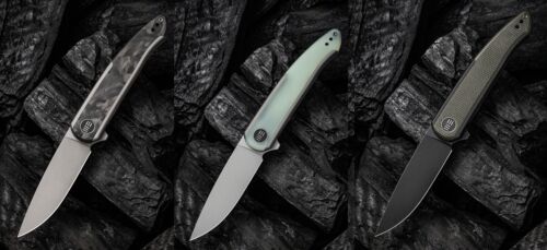 We Knife Smooth Sentinel We20043-1 Titanium Carbonfiber Taschenmesser, Grau
