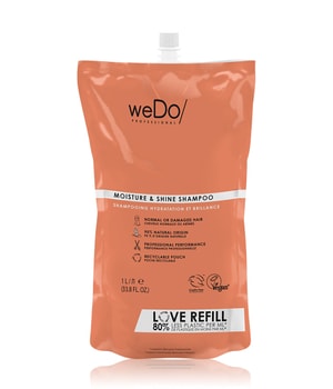 Wedo Moisture & Shine Shampoo Refill 1000ml - Shampoo Für Geschädigtes Haar
