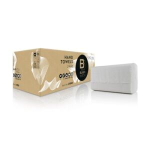 Wepa Professional Gmbh Blacksatino Papierhandtücher Original, 20,6 X 24 Cm, Z-falz, 2-lagige Einmalhandtücher In Weiß, 1 Karton = 3750 Blatt