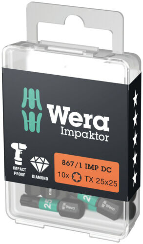 Wera 867/1 Imp Dc Impaktor Torx Bits Tx 25 Länge 25 Mm 10 Stk
