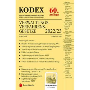 Werner Doralt - Gebraucht Kodex Verwaltungsverfahrensgesetze (avg) 2022/23 - Inkl. App - Preis Vom 28.04.2024 04:54:08 H