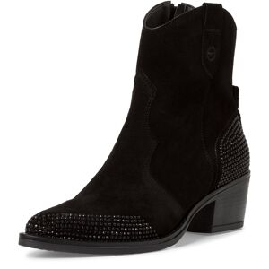 Westernstiefelette Tamaris Gr. 37, Schwarz (schwarz, Kombiniert) Damen Schuhe Stiefelette Reißverschlussstiefeletten