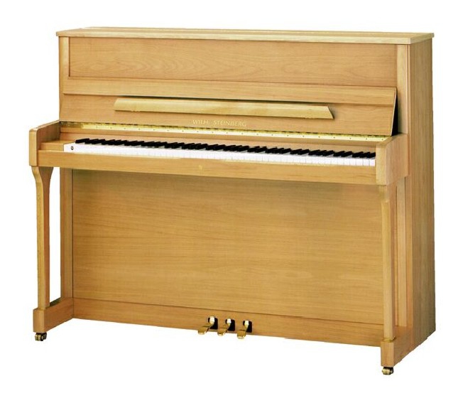 wilhelm steinberg klavier s117, eiche massiv, inkl. klavierbank