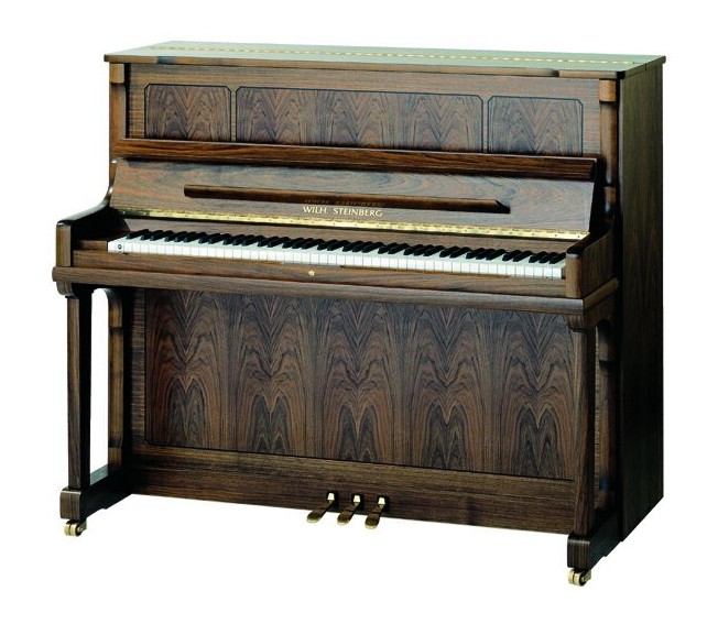 wilhelm steinberg signature klavier s130, nussbaum,mahagoni furniert, inkl. klavierbank