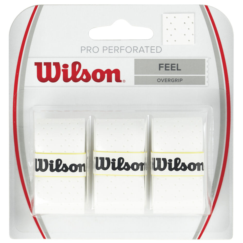 wilson pro overgrip perforated 3er pack weiÃŸ