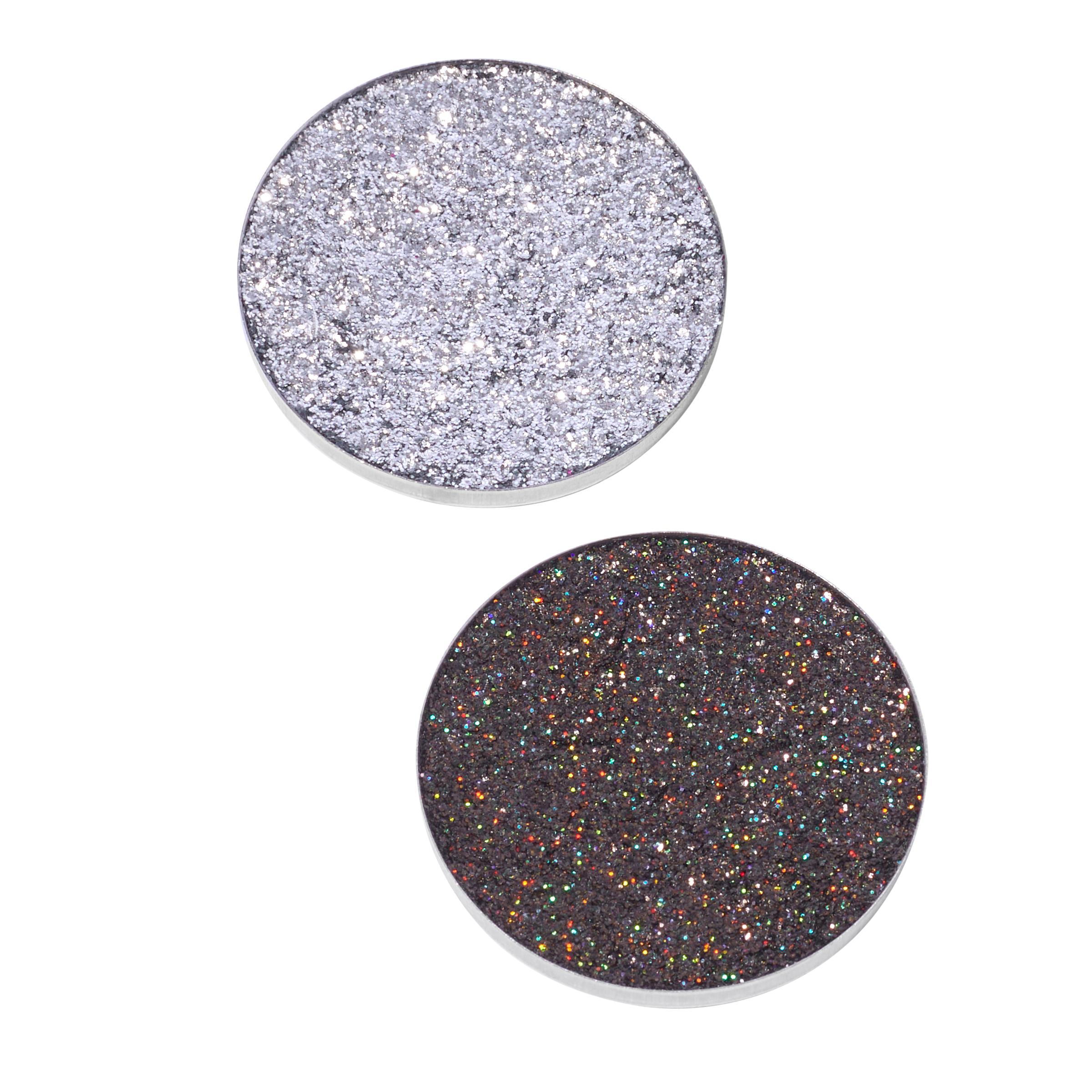 with love cosmetics pressed glitter duo silver sparks; black beauty