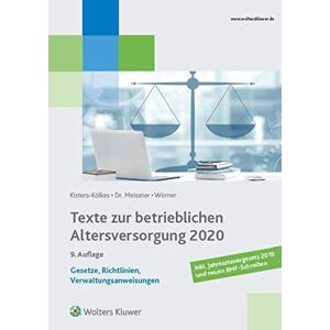 wolters kluwer deutschland texte zur betrieblichen altersversorgung 2020