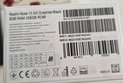 Xiaomi Redmi Note 13 5g 8+256gb Smartphone 6,67