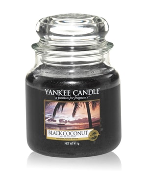 Yankee Candle Duftkerze (mittelgroß): Black Coconut, Bis Zu 75 Stunden Brenndaue