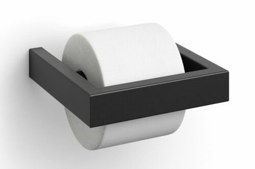 Zack Linea Toilettenpapierhalter - Schwarz - 15x3x15,2 Cm